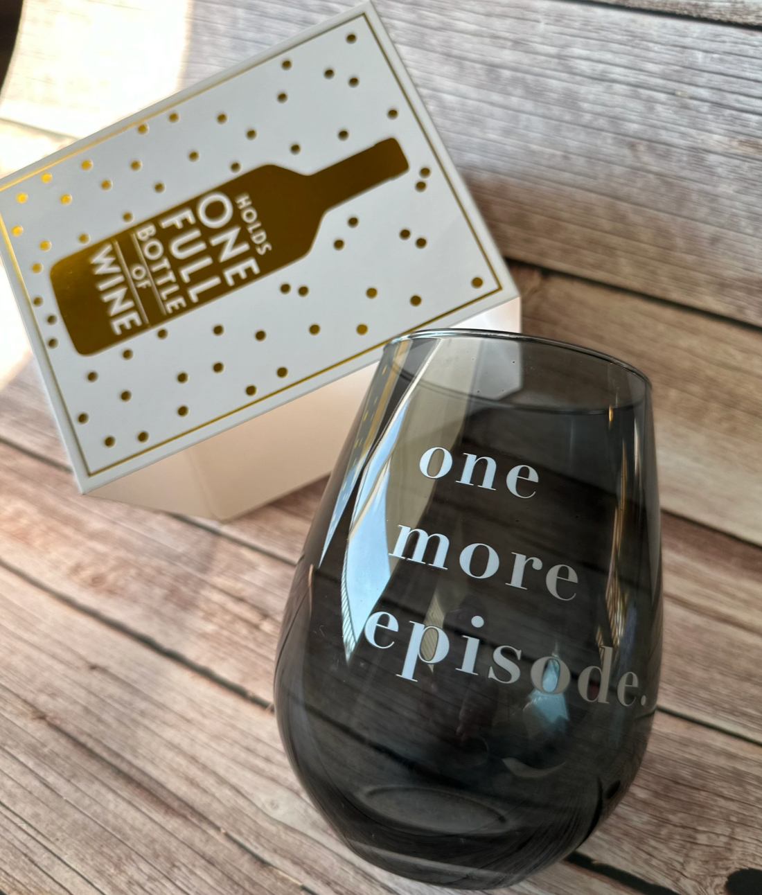 One more episode jumbo wine glass